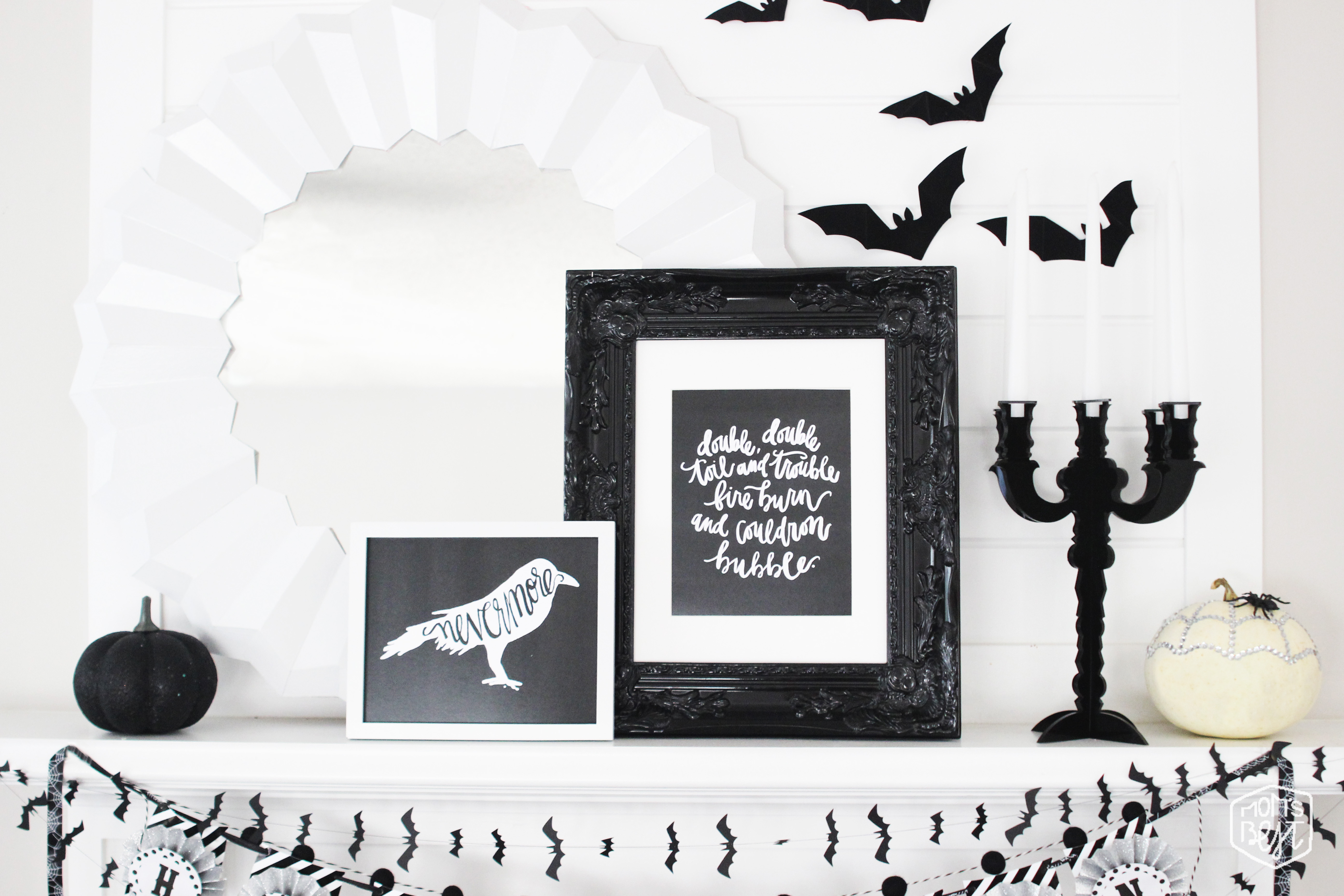 Tips + Tricks On Styling Your Mantle for Halloween